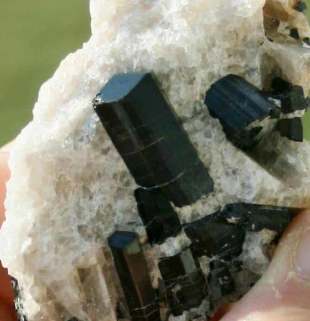black tourmaline crystals hogg mine
