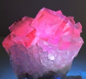 fluorite crystal under uv light