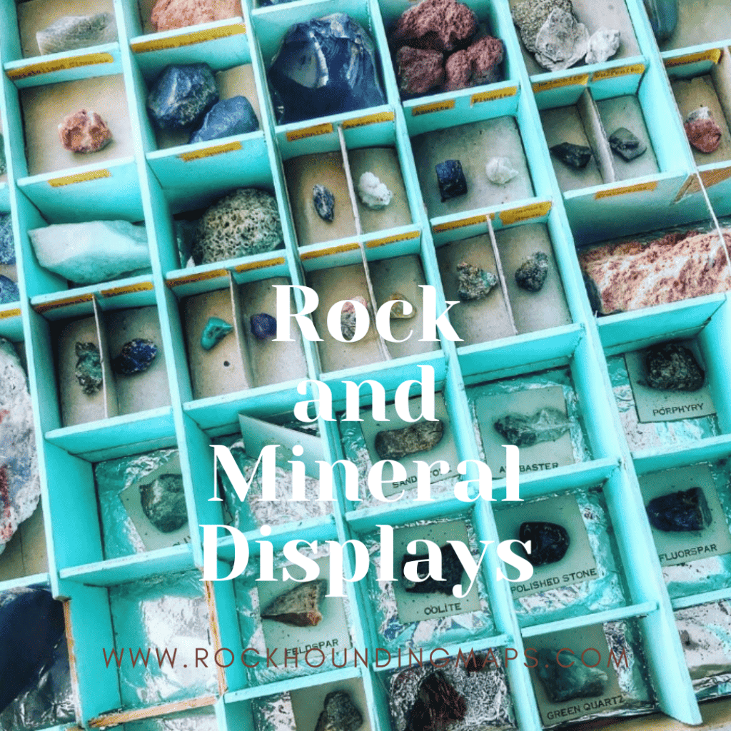 rock and mineral displays