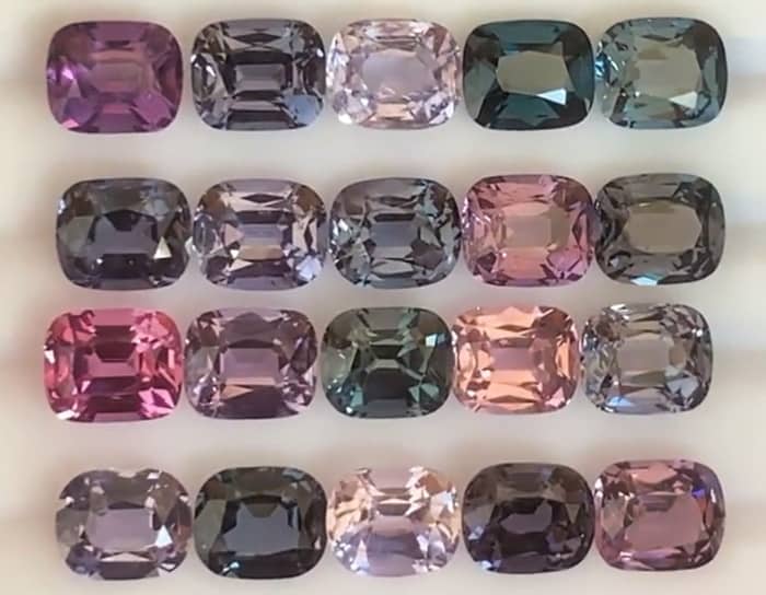 fancy colored spinels