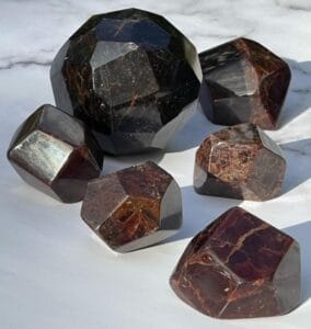 almandine garnet crystals