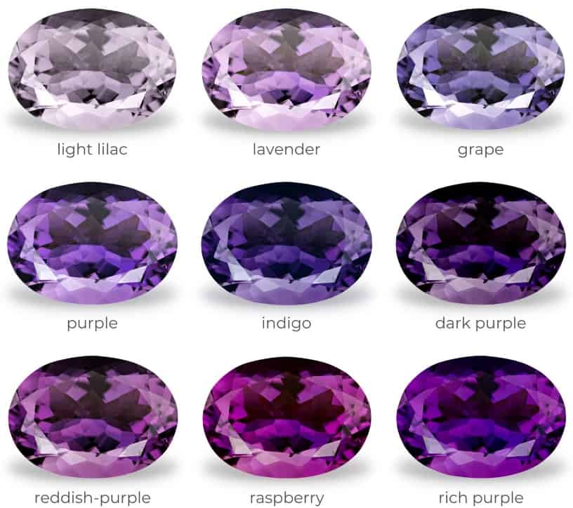 Approx 250gms Of Natural Amethyst Gemstones - 19 Stones - SP007