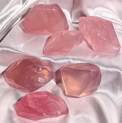 polished rose quartz