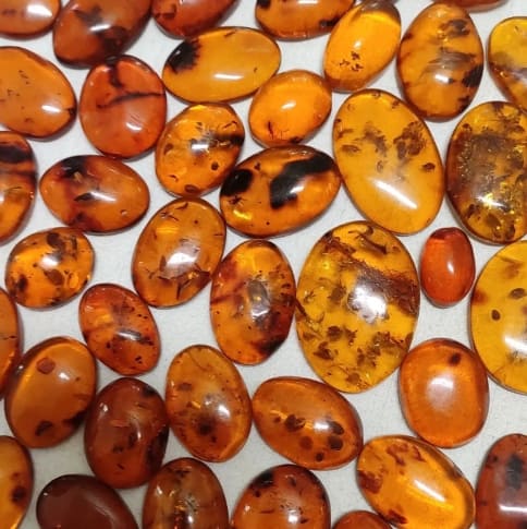 amber cabochons