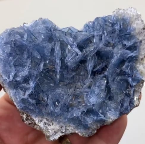 blue barite specimen