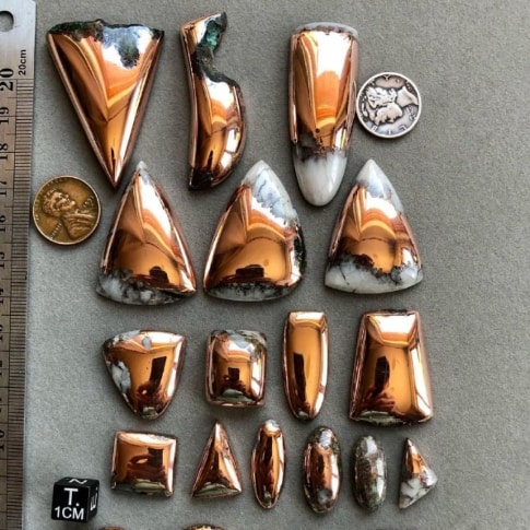 native copper cabochons