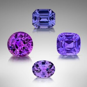 purple sapphire faceted