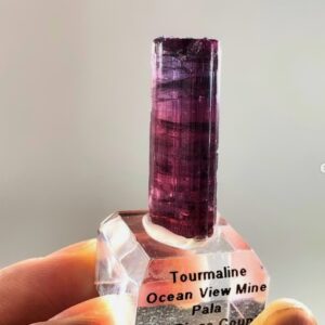 purple tourmaline crystal specimen