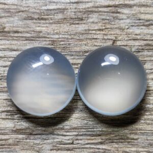 white chalcedony cabochons