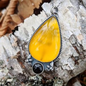 yellow chalcedony pendant