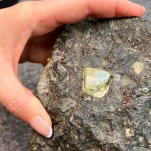 diamond crystal in kimberlite