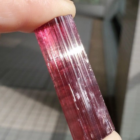 rubellite tourmaline crystal