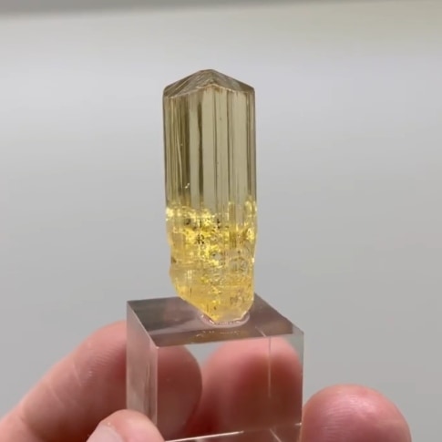 yellow scapolite crystal